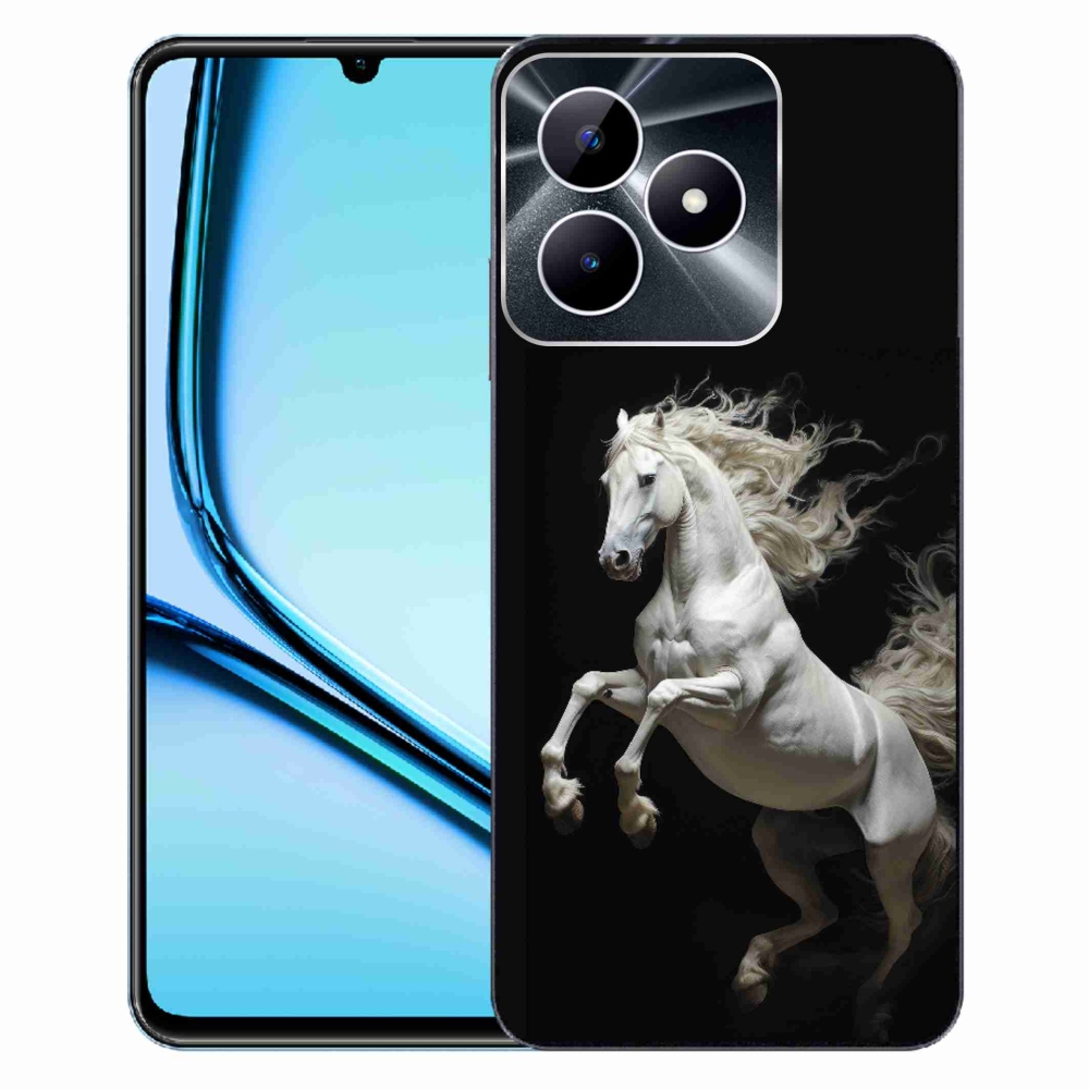 Gelový kryt mmCase na Realme Note 50 - bílý kůň 4