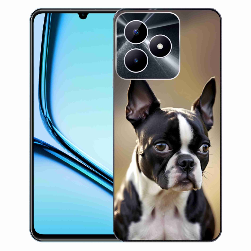 Gelový kryt mmCase na Realme Note 50 - bostonský teriér