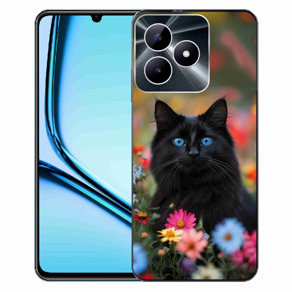 Gelový kryt mmCase na Realme Note 50 - černé kotě 4