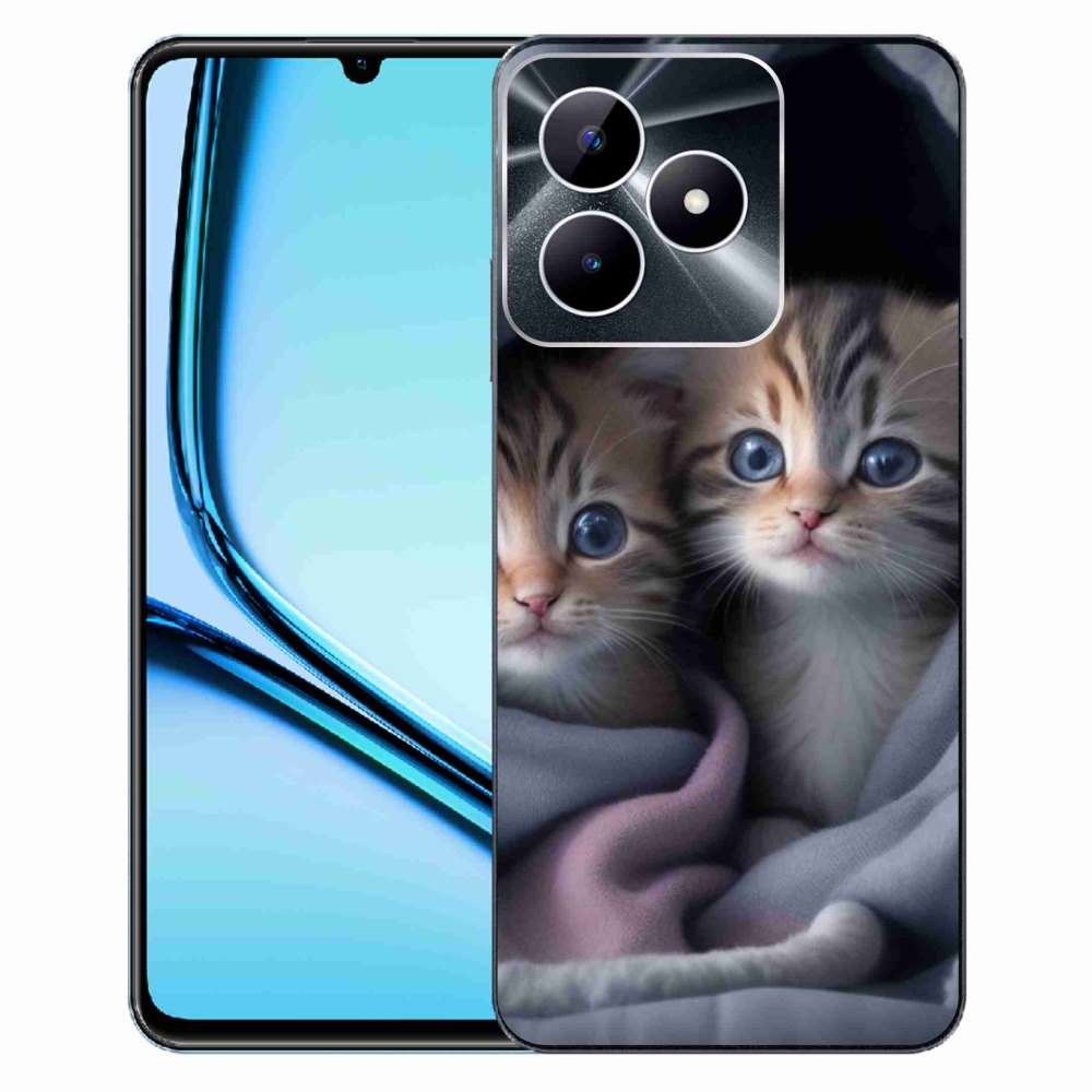 Gelový kryt mmCase na Realme Note 50 - kočičí duo 2