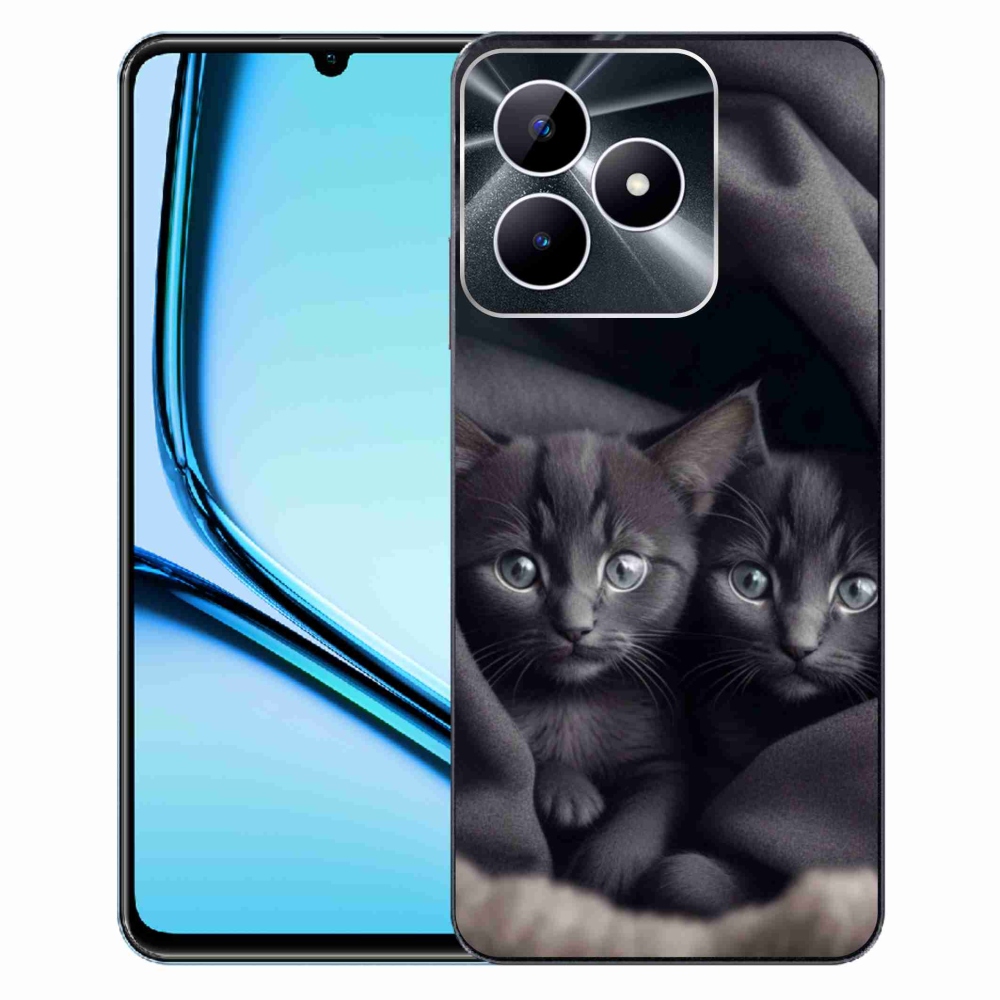 Gelový kryt mmCase na Realme Note 50 - kočičí duo