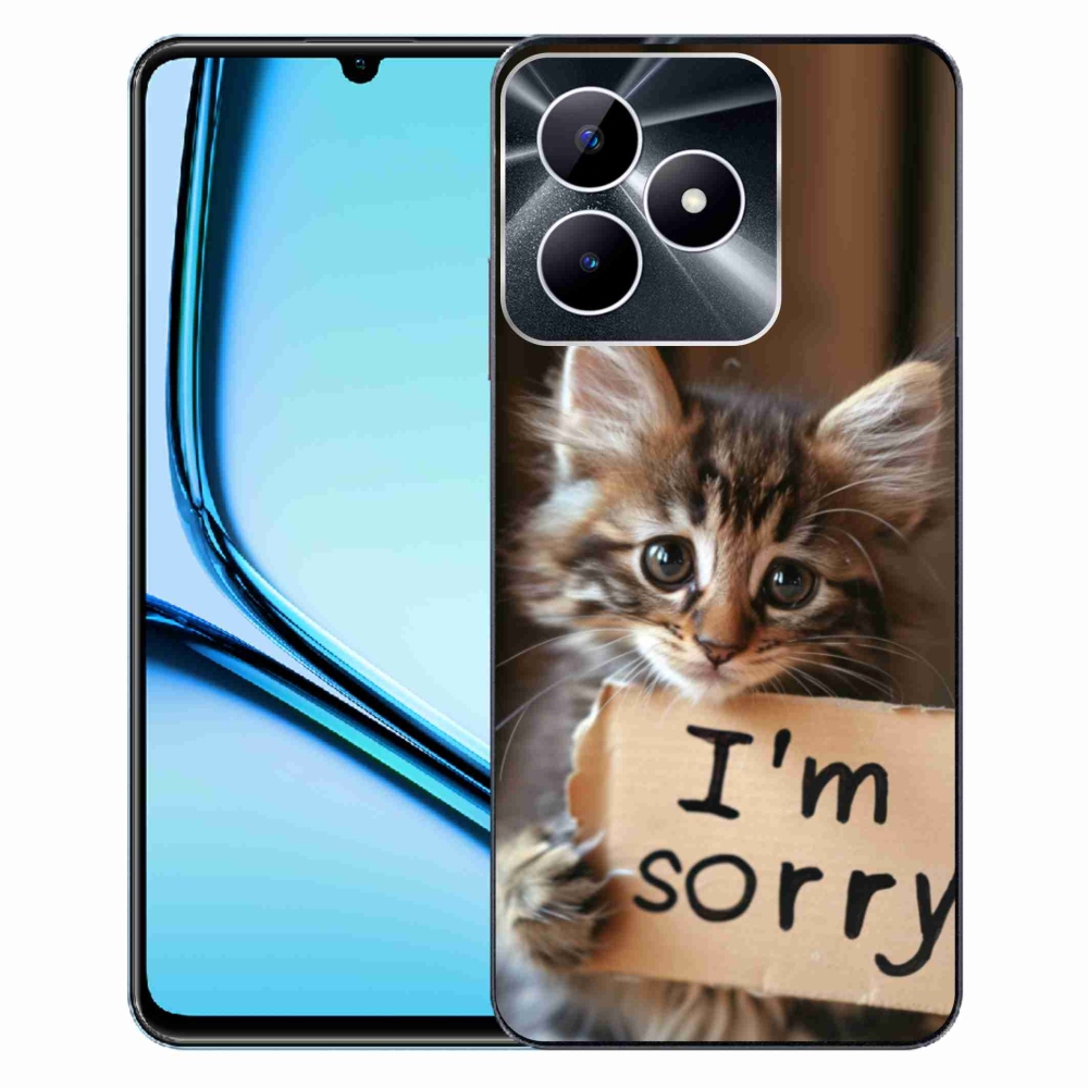 Gelový kryt mmCase na Realme Note 50 - kočíčí omluva