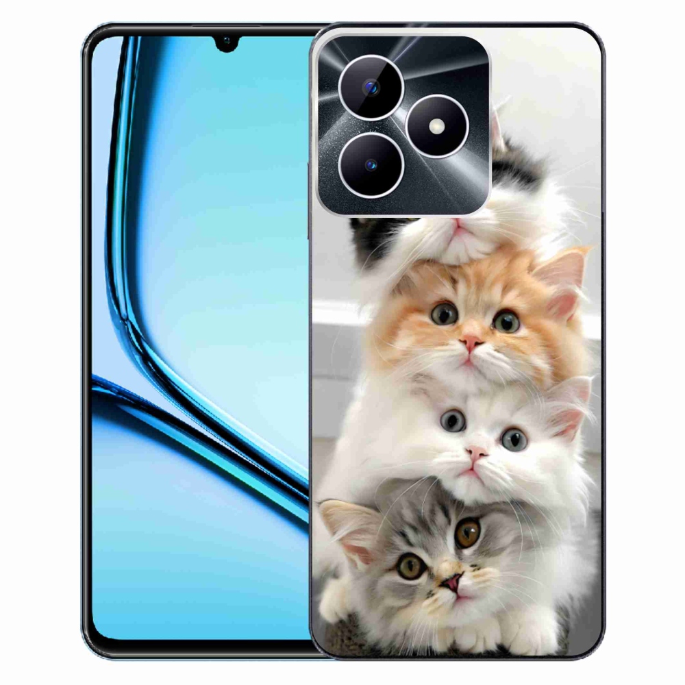 Gelový kryt mmCase na Realme Note 50 - kočičí parta