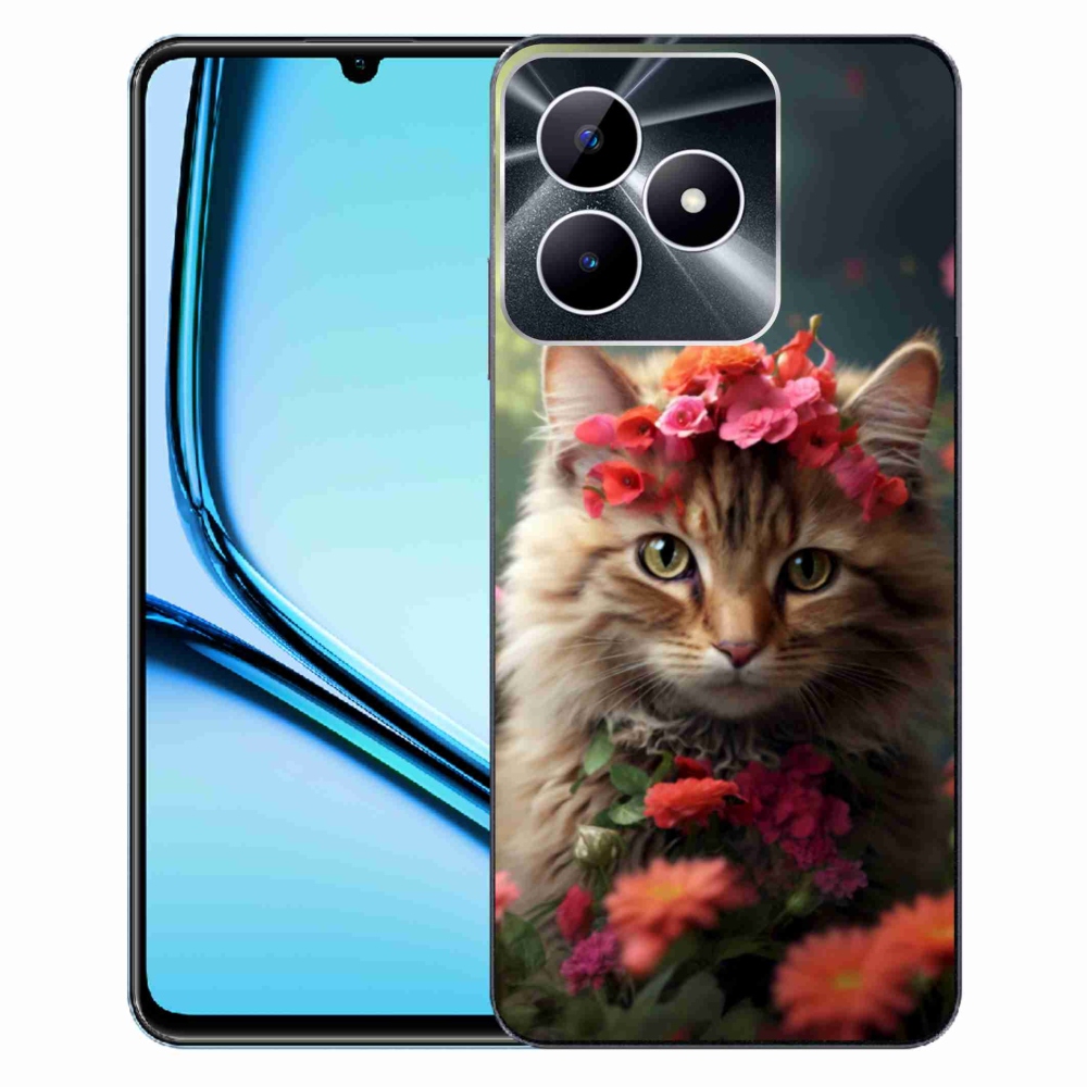Gelový kryt mmCase na Realme Note 50 - kočíčí princezna