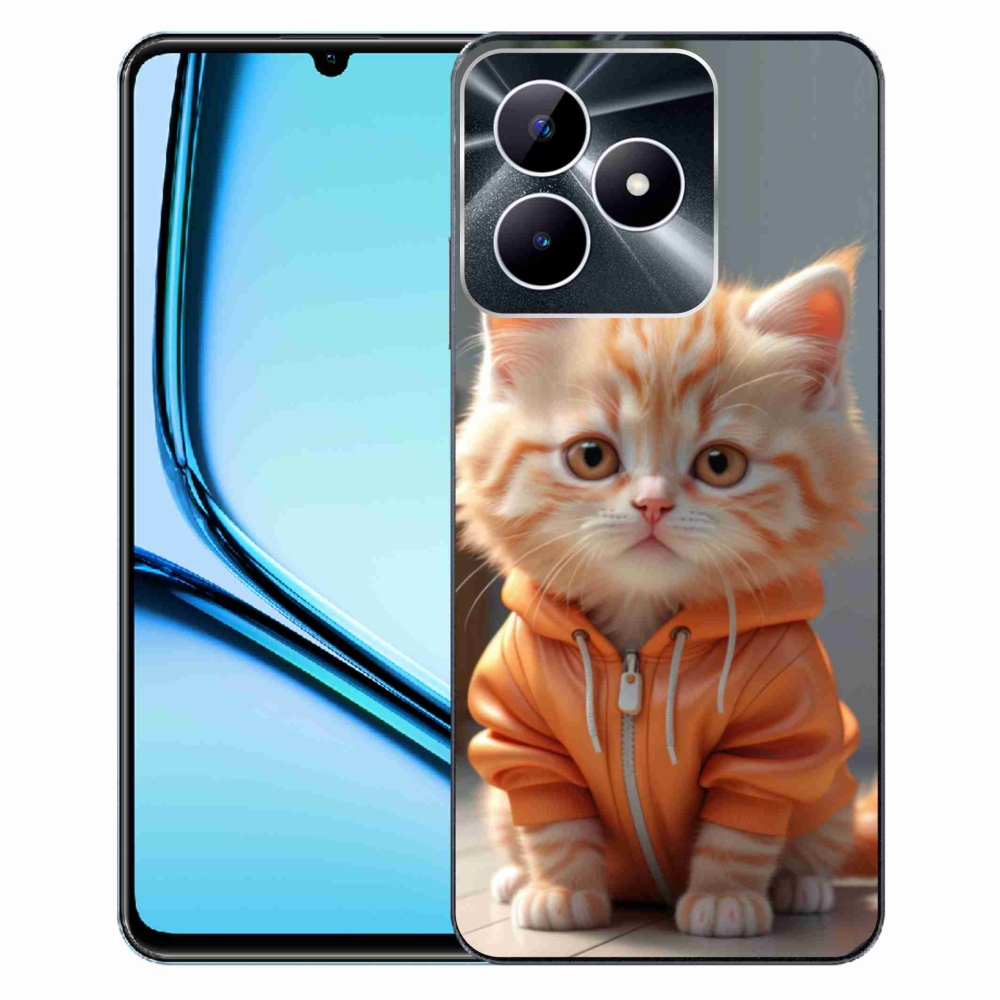 Gelový kryt mmCase na Realme Note 50 - kotě v mikině