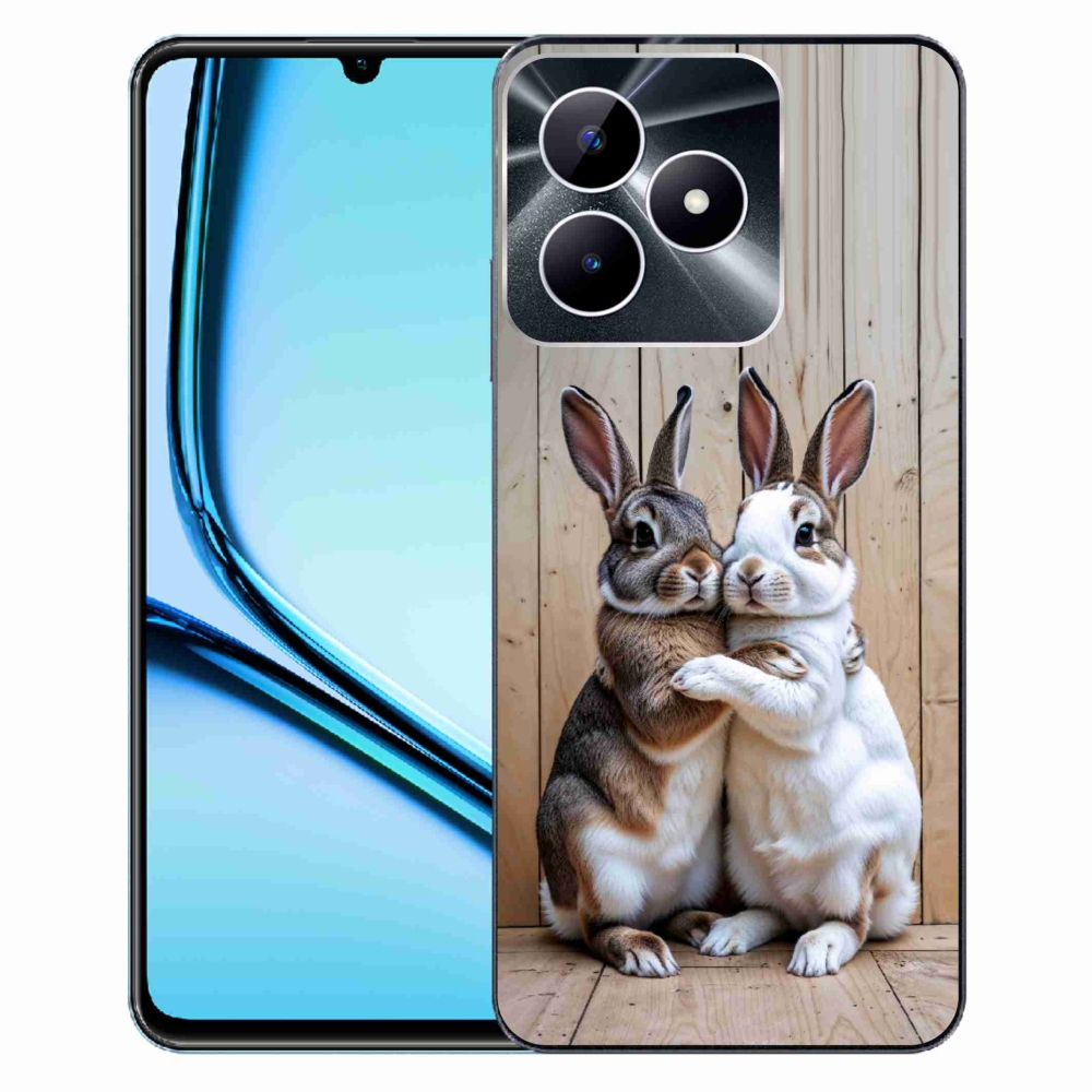 Gelový kryt mmCase na Realme Note 50 - králičí pár