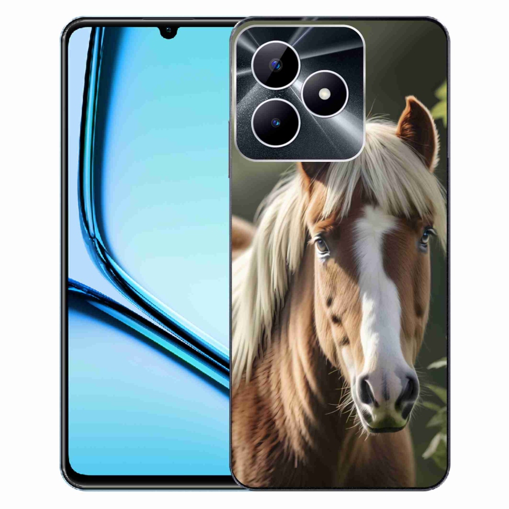 Gelový kryt mmCase na Realme Note 50 - kůň se světlou hřívou