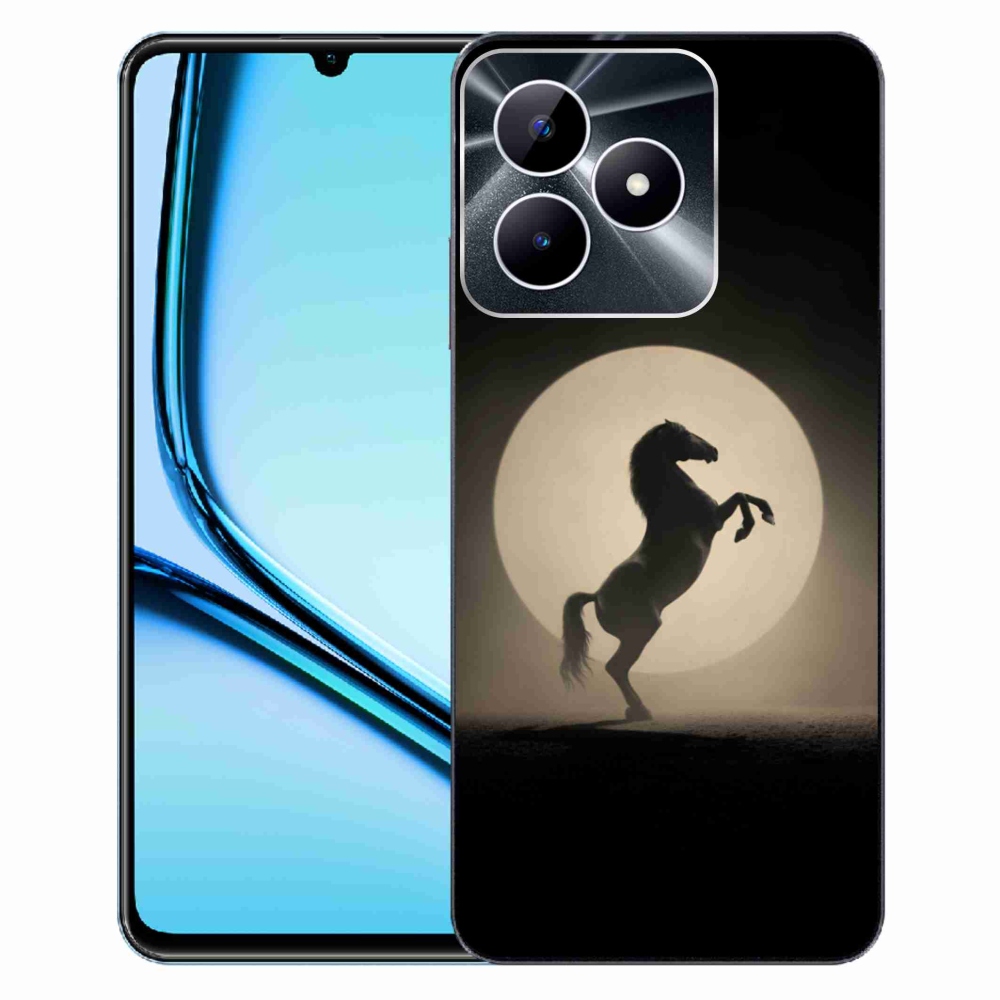 Gelový kryt mmCase na Realme Note 50 - kůň v siluetě