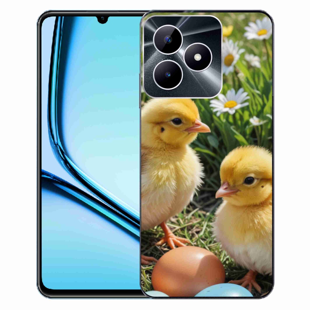 Gelový kryt mmCase na Realme Note 50 - kuřátka