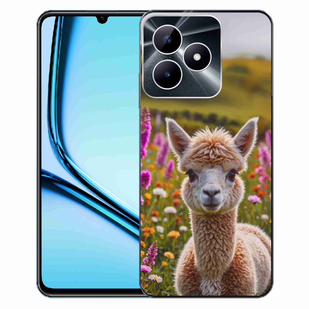 Gelový kryt mmCase na Realme Note 50 - lama na louce