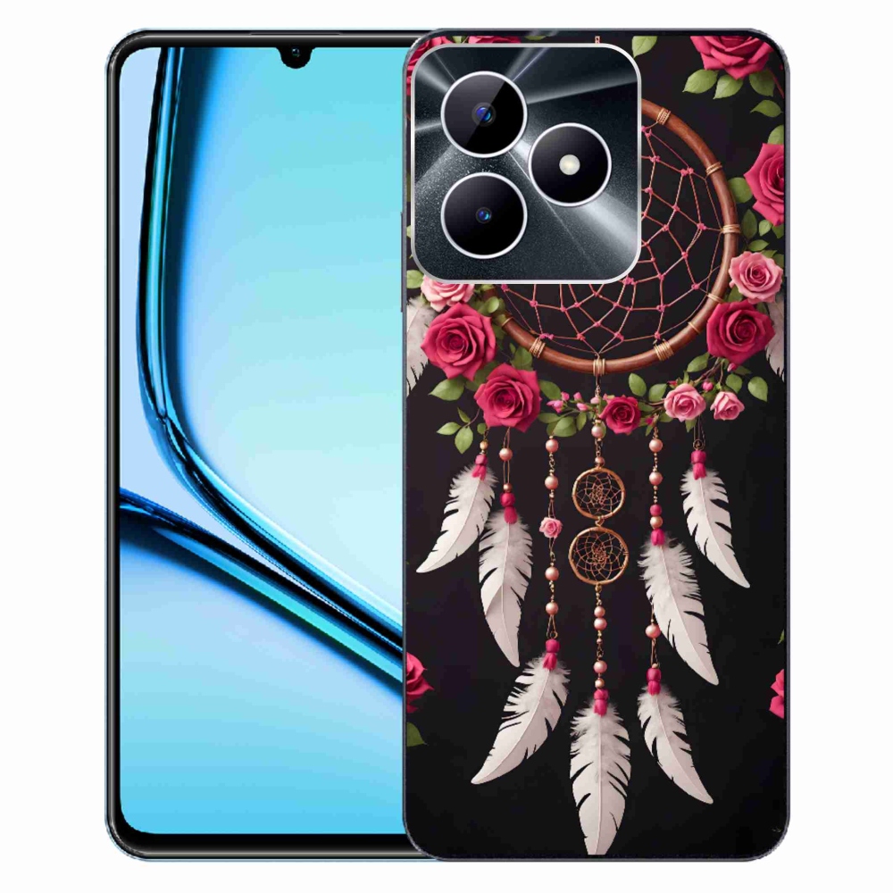 Gelový kryt mmCase na Realme Note 50 - lapač snů s růžemi