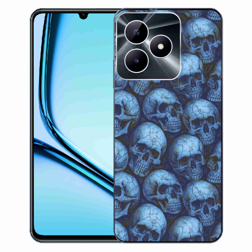 Gelový kryt mmCase na Realme Note 50 - lebky