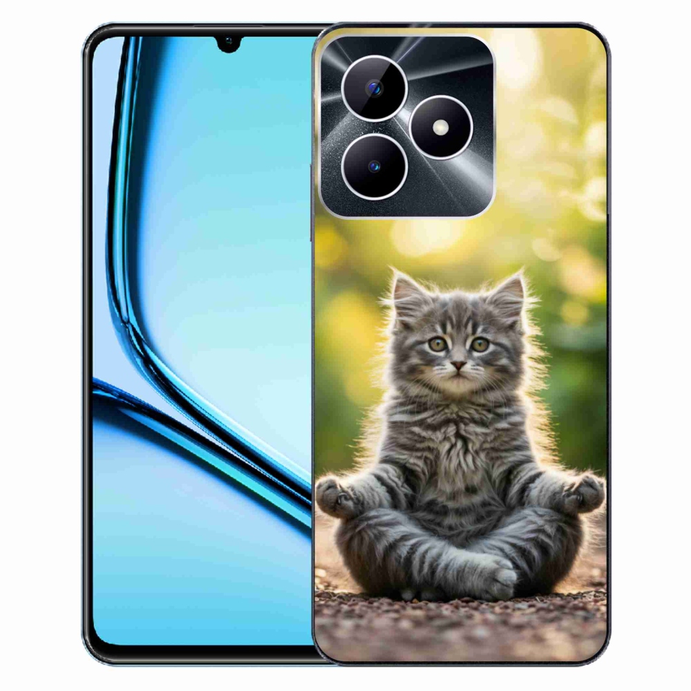 Gelový kryt mmCase na Realme Note 50 - meditující kotě