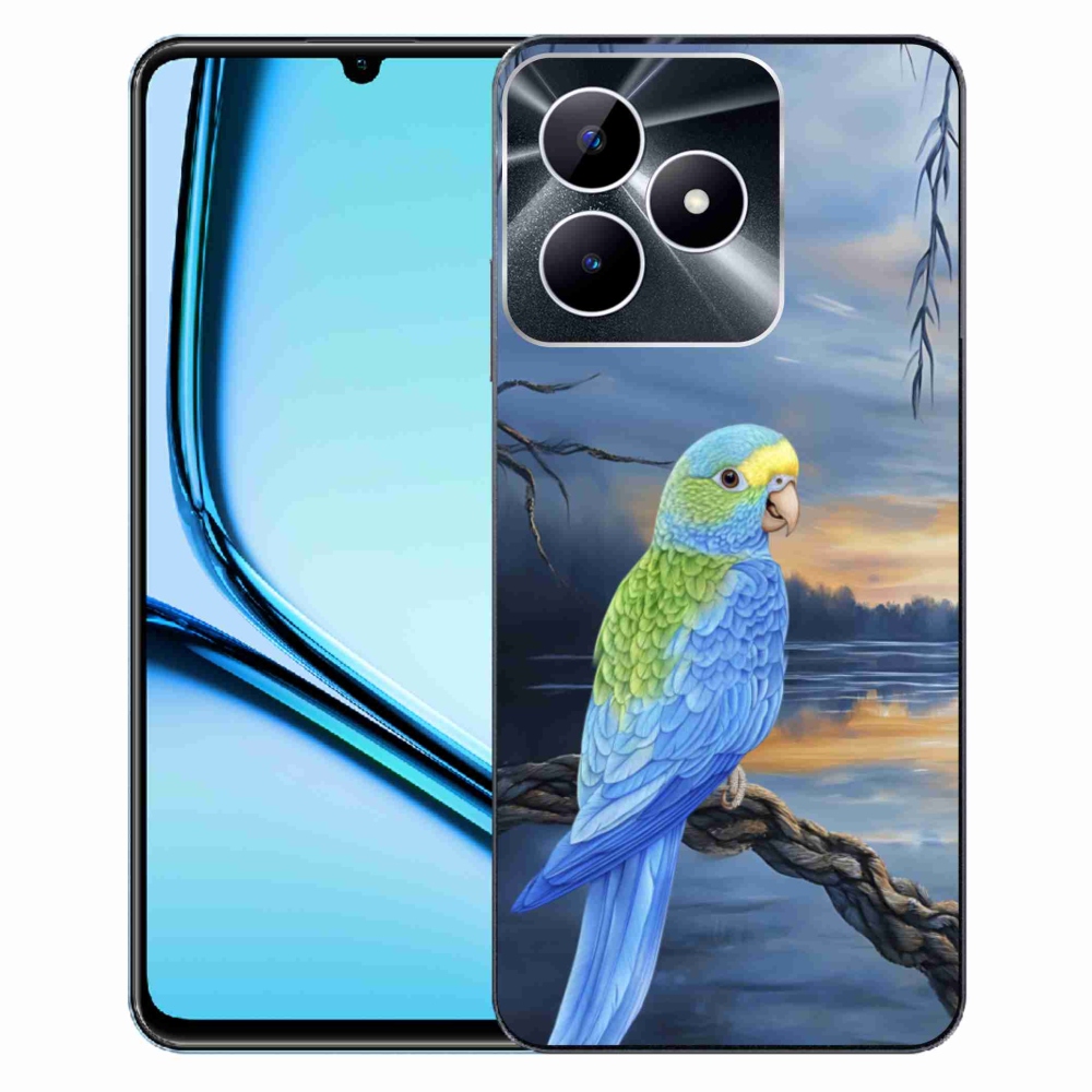 Gelový kryt mmCase na Realme Note 50 - modrý papoušek
