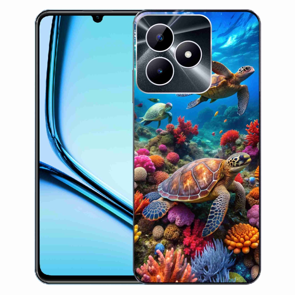 Gelový kryt mmCase na Realme Note 50 - mořský svět 2