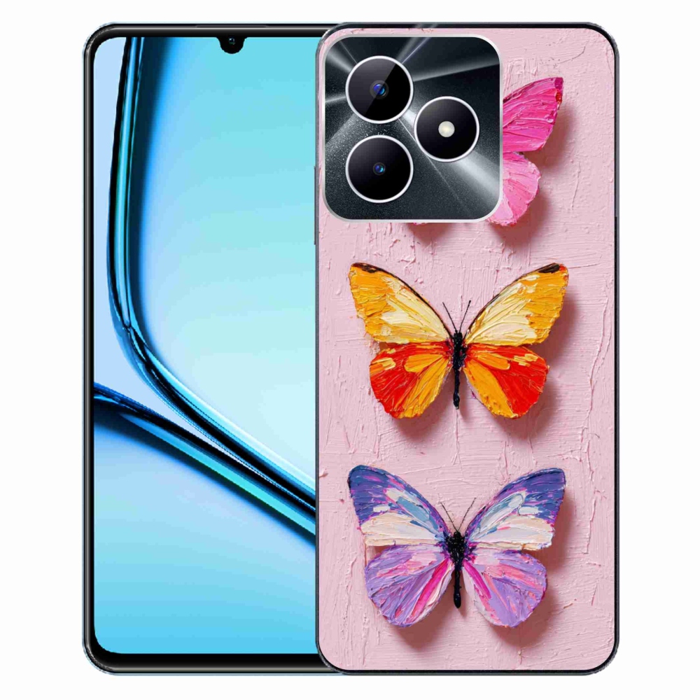 Gelový kryt mmCase na Realme Note 50 - motýlí trojice