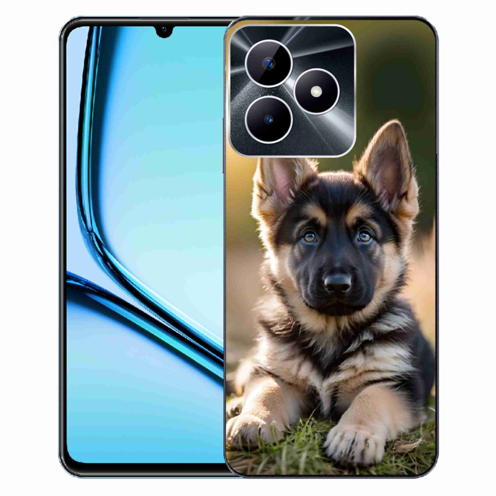 Gelový kryt mmCase na Realme Note 50 - německý ovčák v přírodě
