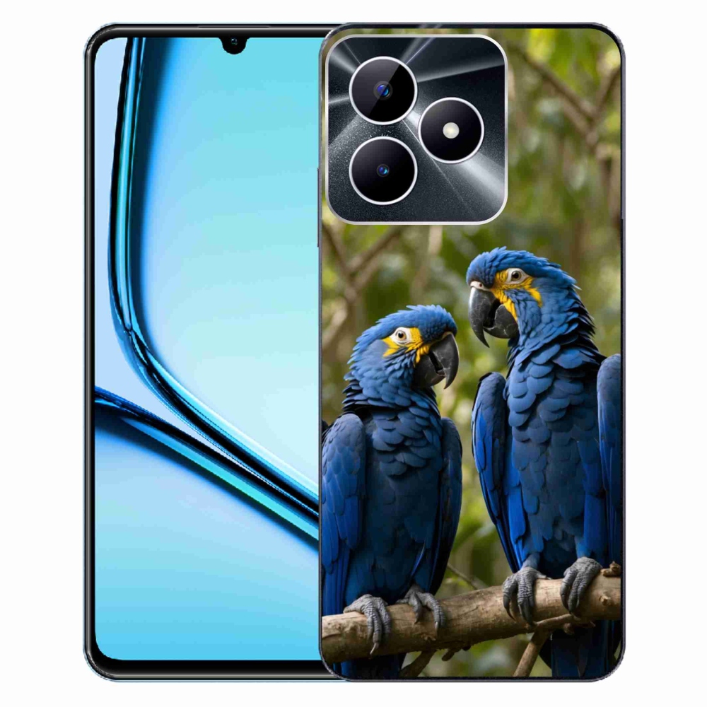 Gelový kryt mmCase na Realme Note 50 - papouščí duo