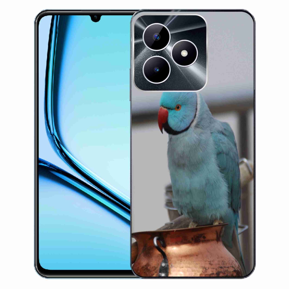 Gelový kryt mmCase na Realme Note 50 - papoušek alexandr modrý