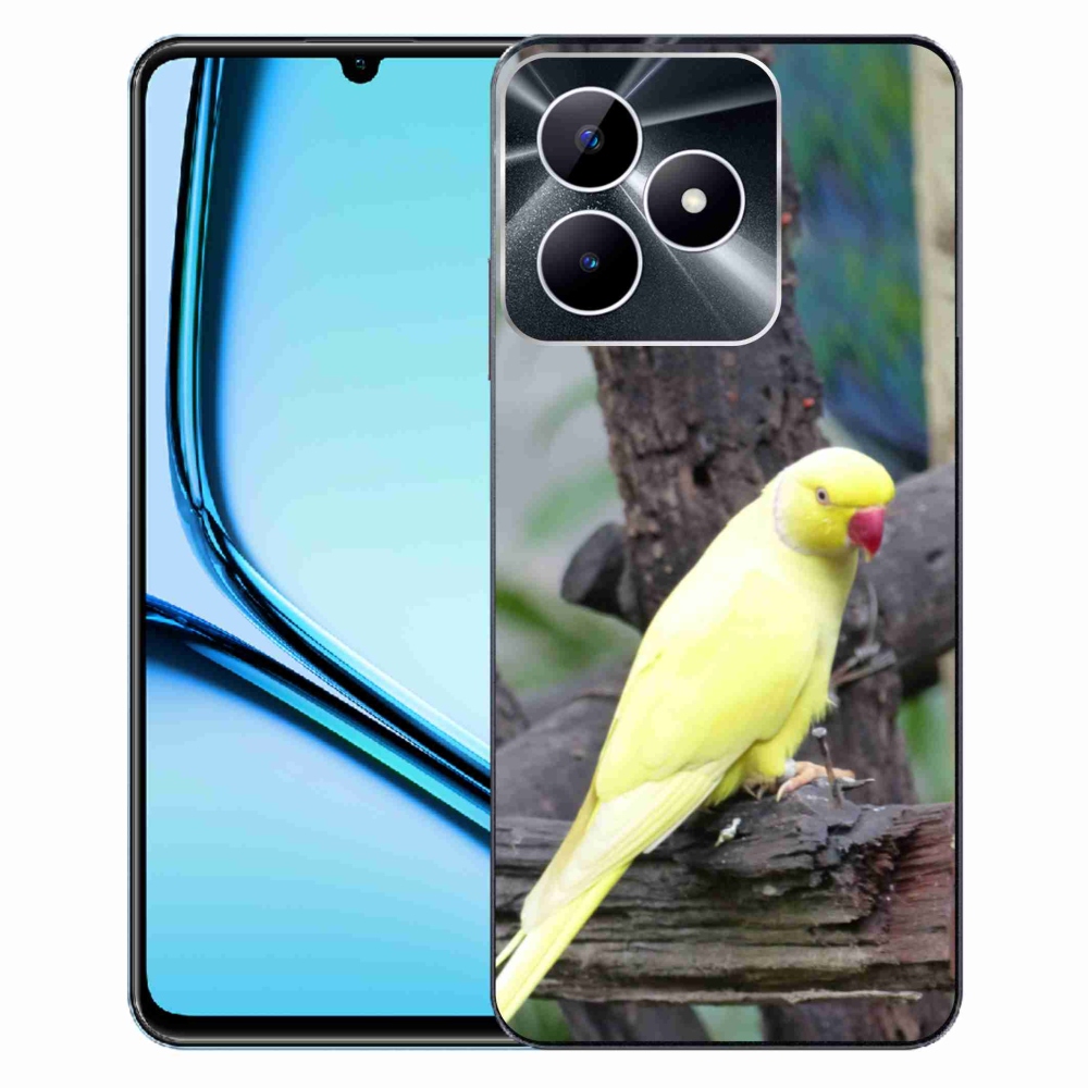 Gelový kryt mmCase na Realme Note 50 - papoušek alexandr žlutý