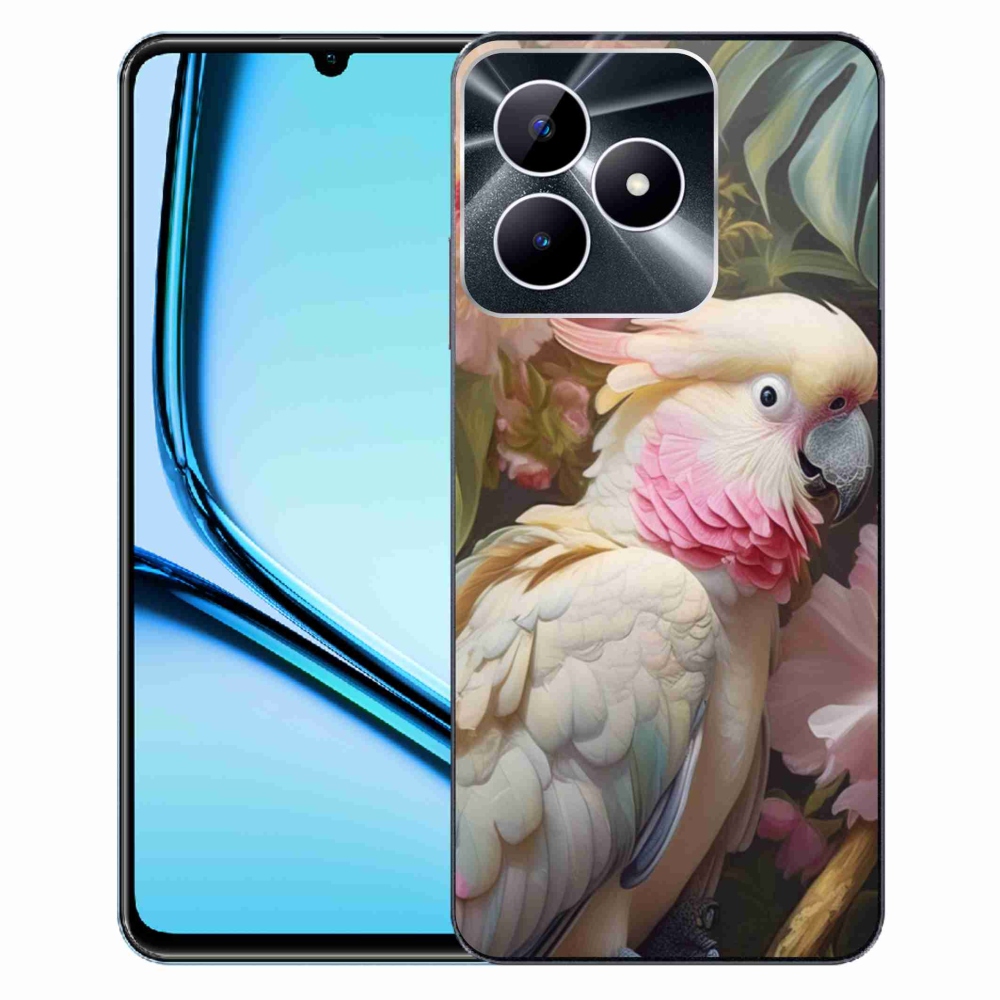 Gelový kryt mmCase na Realme Note 50 - papoušek kakadu růžový 2