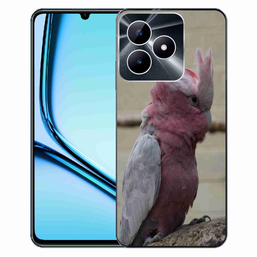 Gelový kryt mmCase na Realme Note 50 - papoušek kakadu růžový