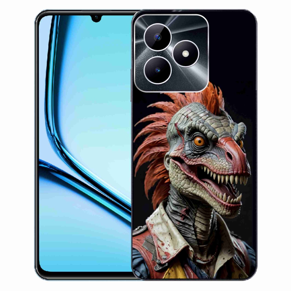 Gelový kryt mmCase na Realme Note 50 - punk dinosaurus