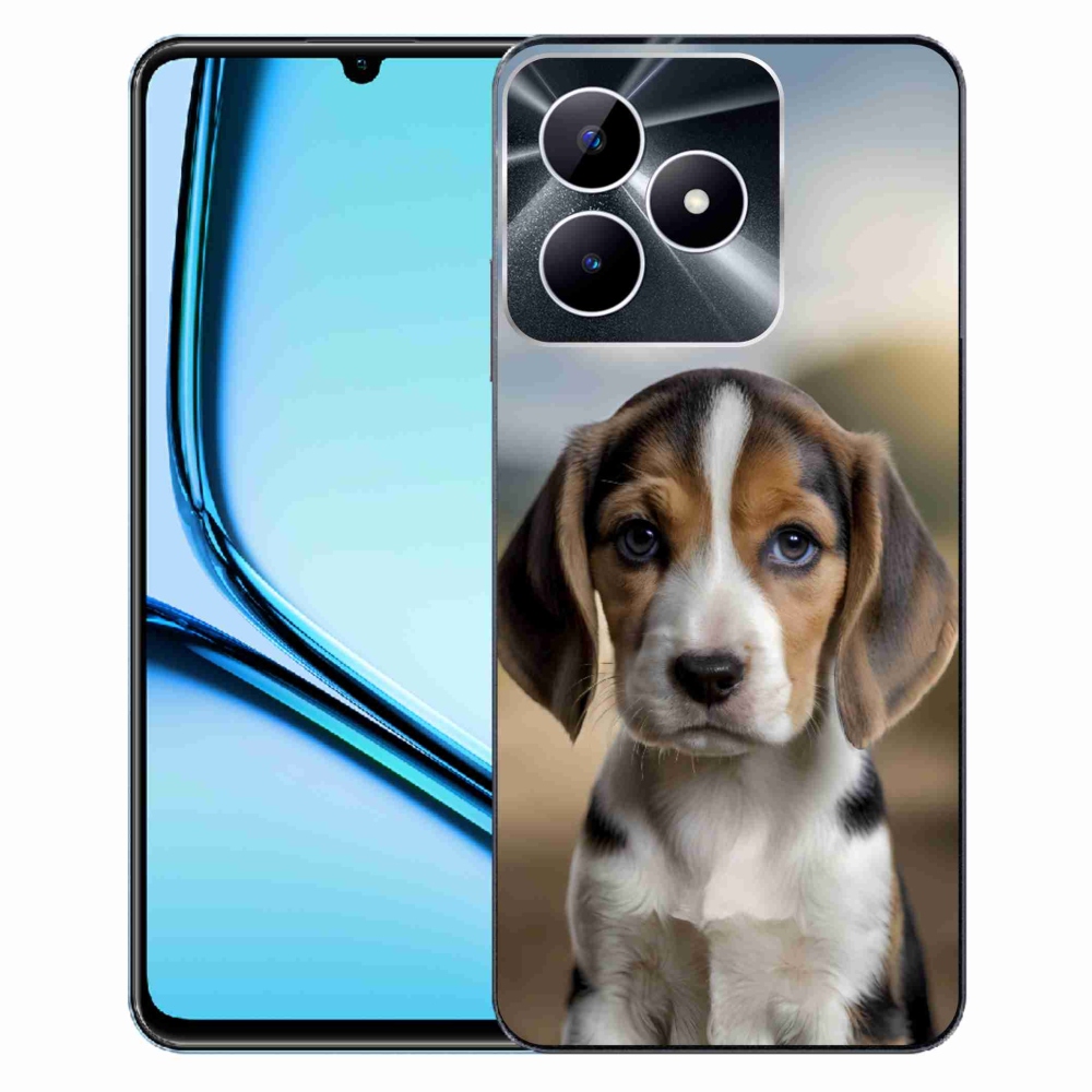 Gelový kryt mmCase na Realme Note 50 - roztomilý bígl