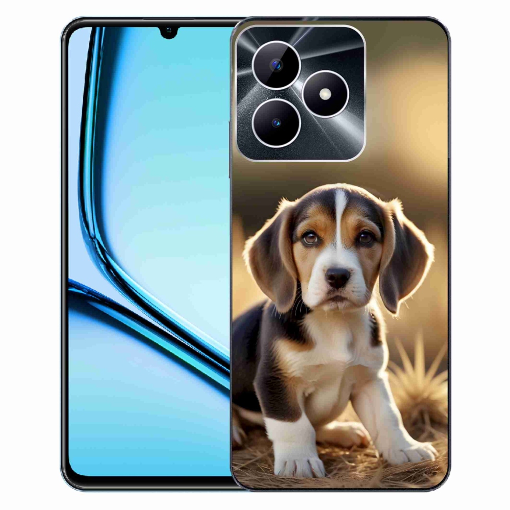 Gelový kryt mmCase na Realme Note 50 - roztomilý bígl