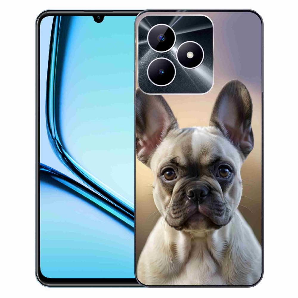 Gelový kryt mmCase na Realme Note 50 - roztomilý francouzský buldoček