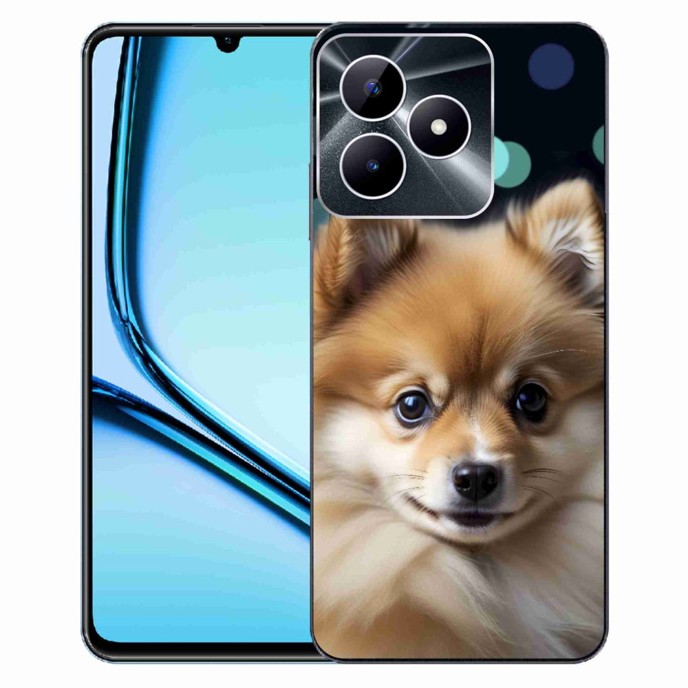 Gelový kryt mmCase na Realme Note 50 - roztomilý pomeranian