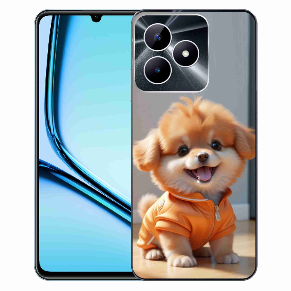 Gelový kryt mmCase na Realme Note 50 - roztomilý pomeranian v mikině