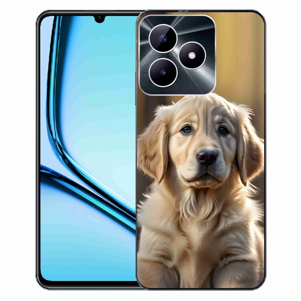 Gelový kryt mmCase na Realme Note 50 - roztomilý zlatý retrívr