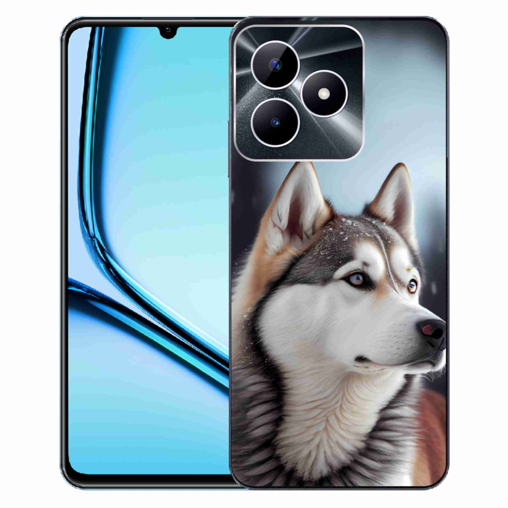 Gelový kryt mmCase na Realme Note 50 - sibiřský husky