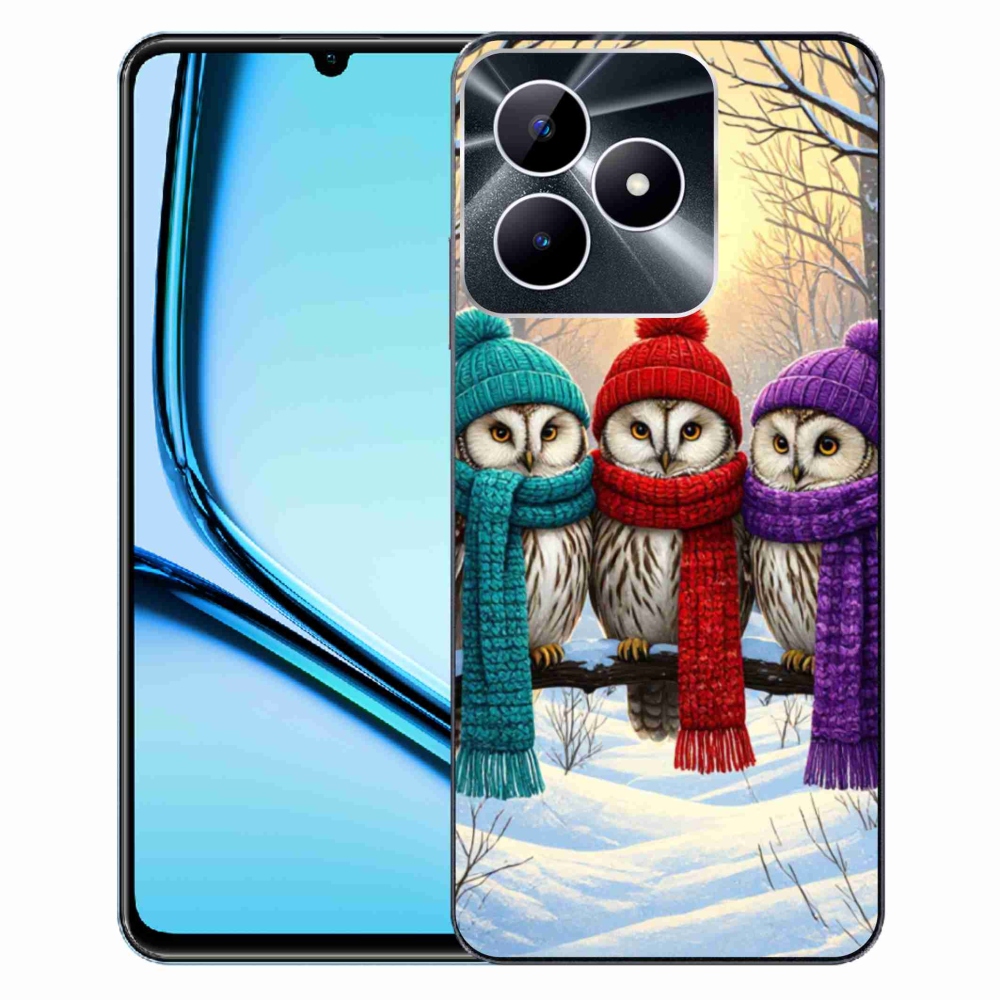 Gelový kryt mmCase na Realme Note 50 - soví přátelé