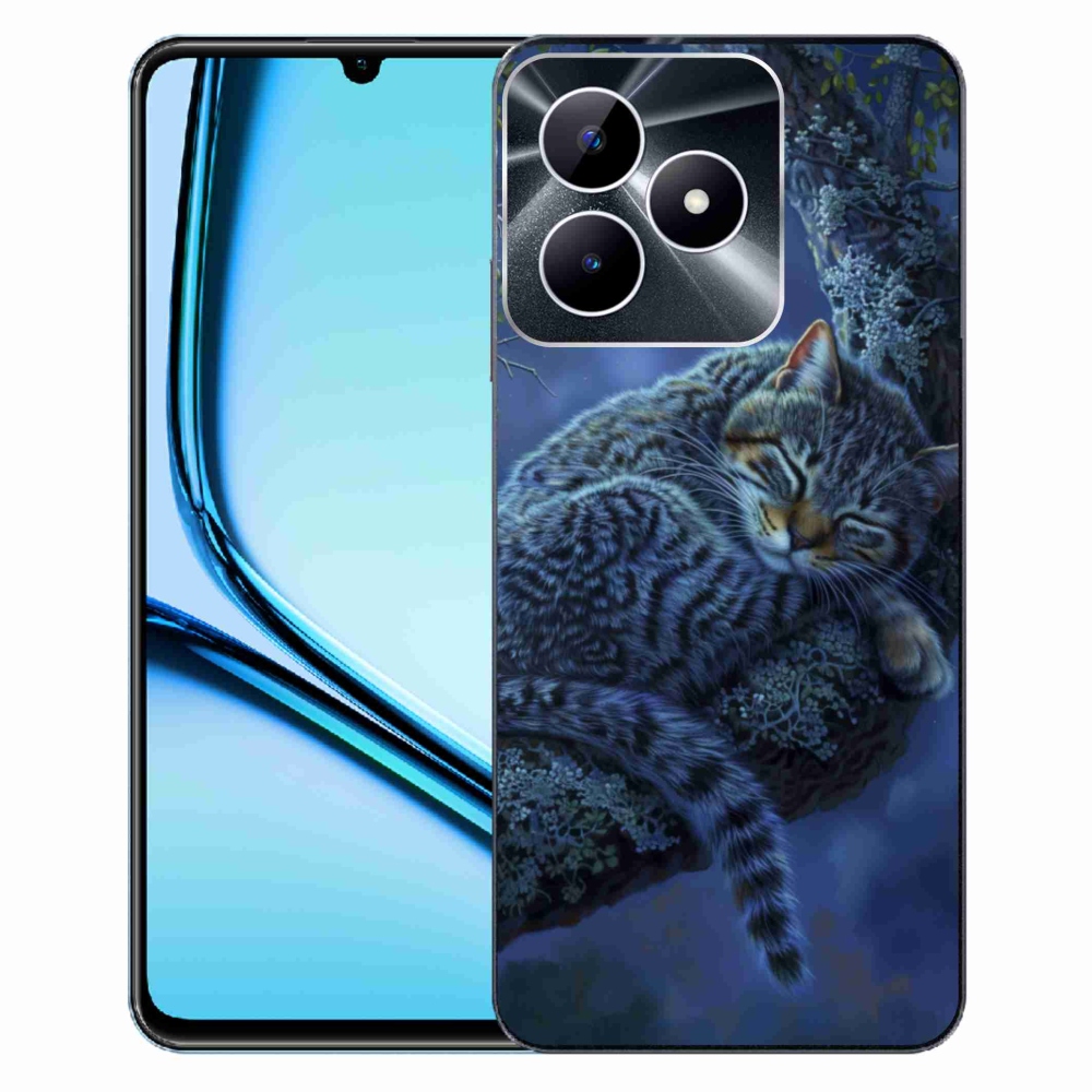 Gelový kryt mmCase na Realme Note 50 - spící kočka