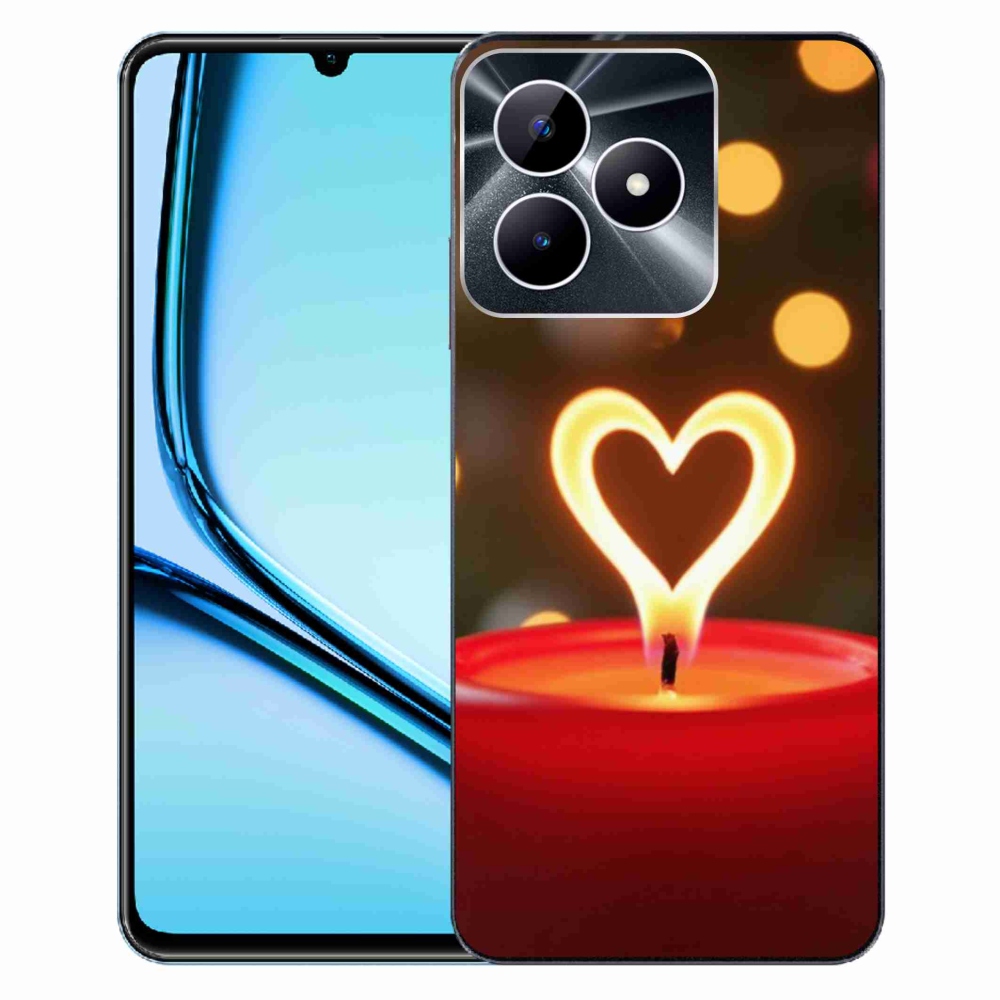 Gelový kryt mmCase na Realme Note 50 - srdce z plamene