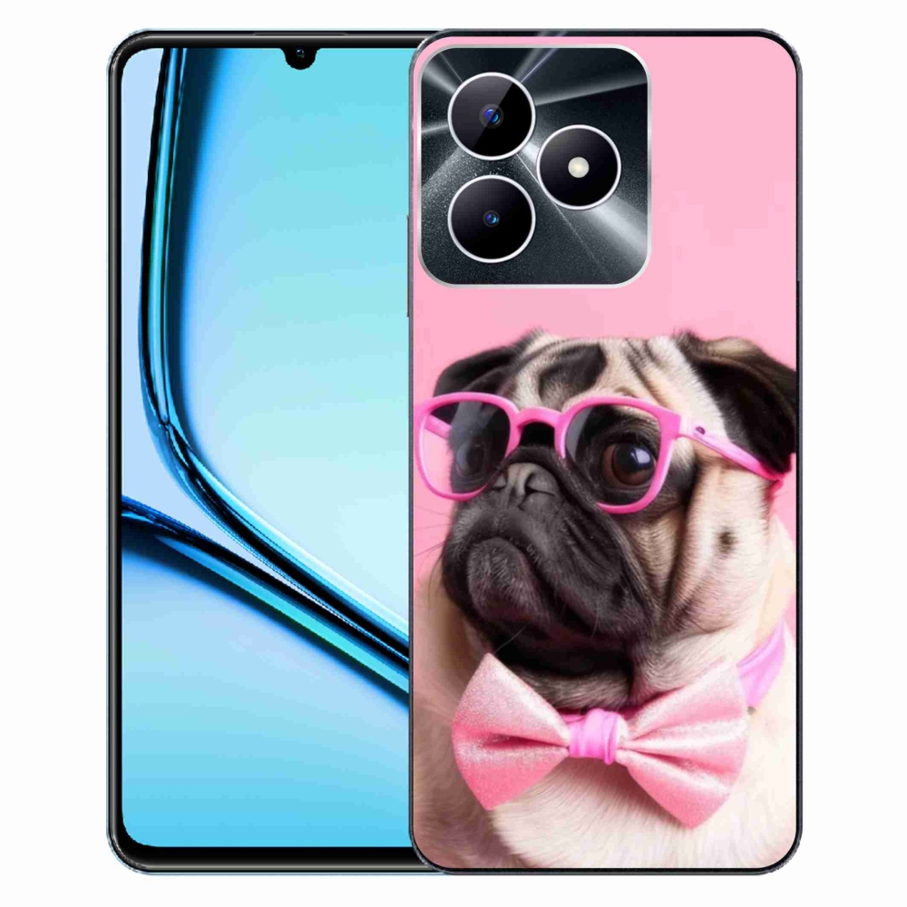 Gelový kryt mmCase na Realme Note 50 - stylový mops