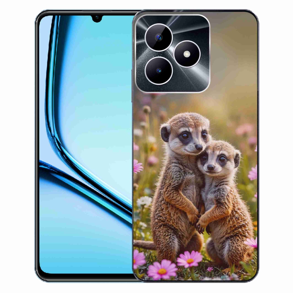 Gelový kryt mmCase na Realme Note 50 - surikatí duo