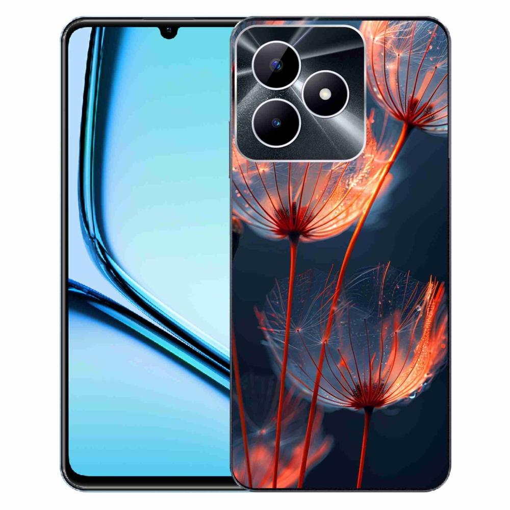Gelový kryt mmCase na Realme Note 50 - světélkující chmýří