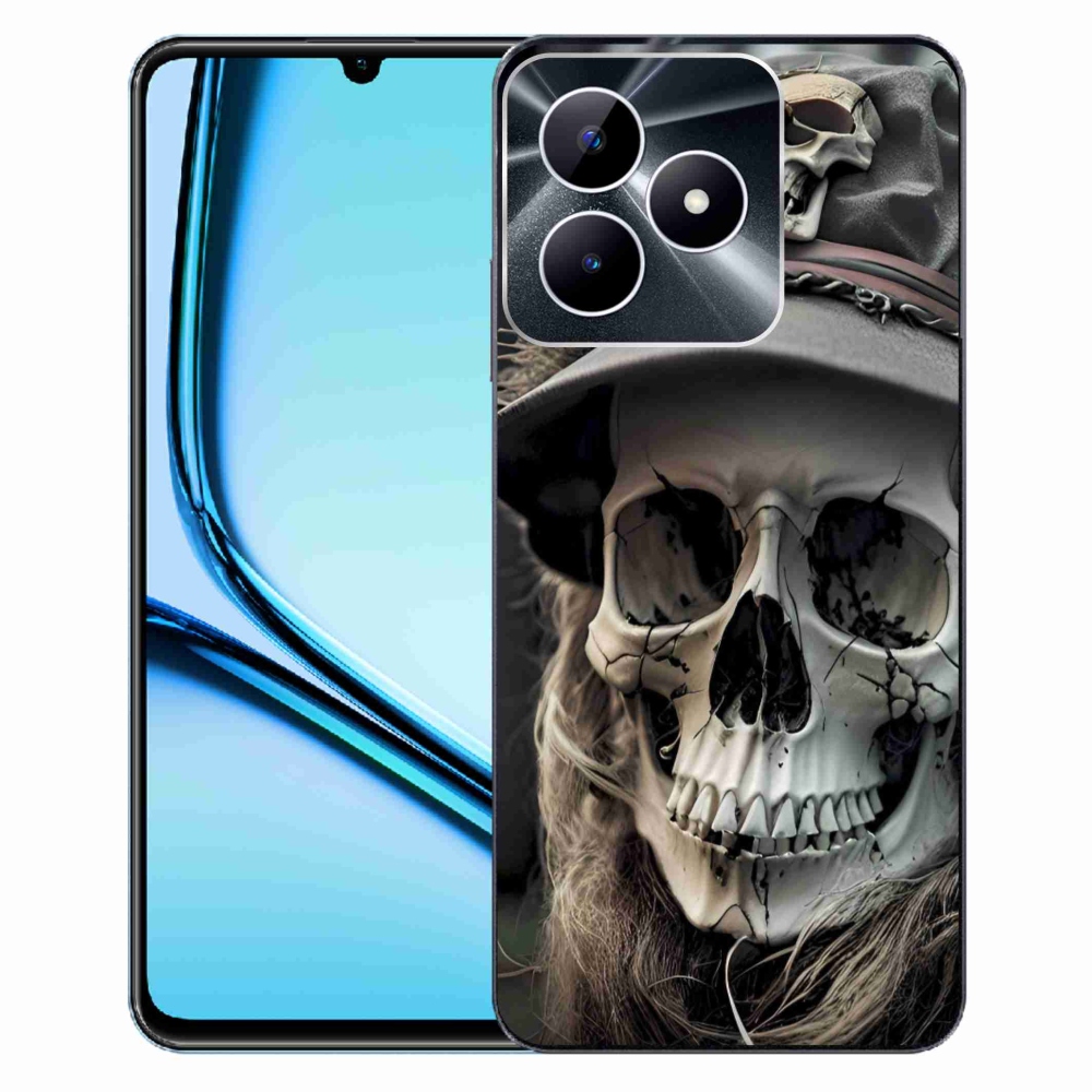 Gelový kryt mmCase na Realme Note 50 - temná lebka