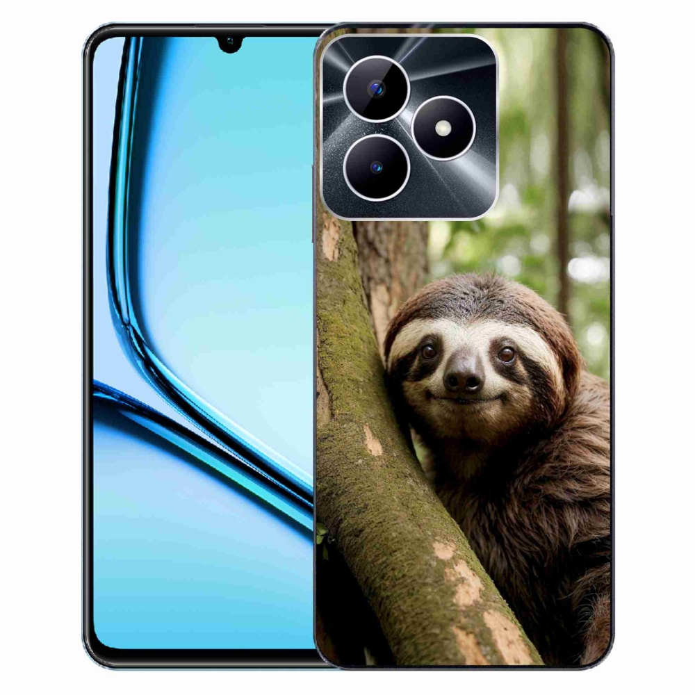 Gelový kryt mmCase na Realme Note 50 - usměvavý lenochod