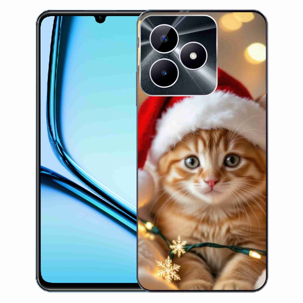 Gelový kryt mmCase na Realme Note 50 - vánoční kotě