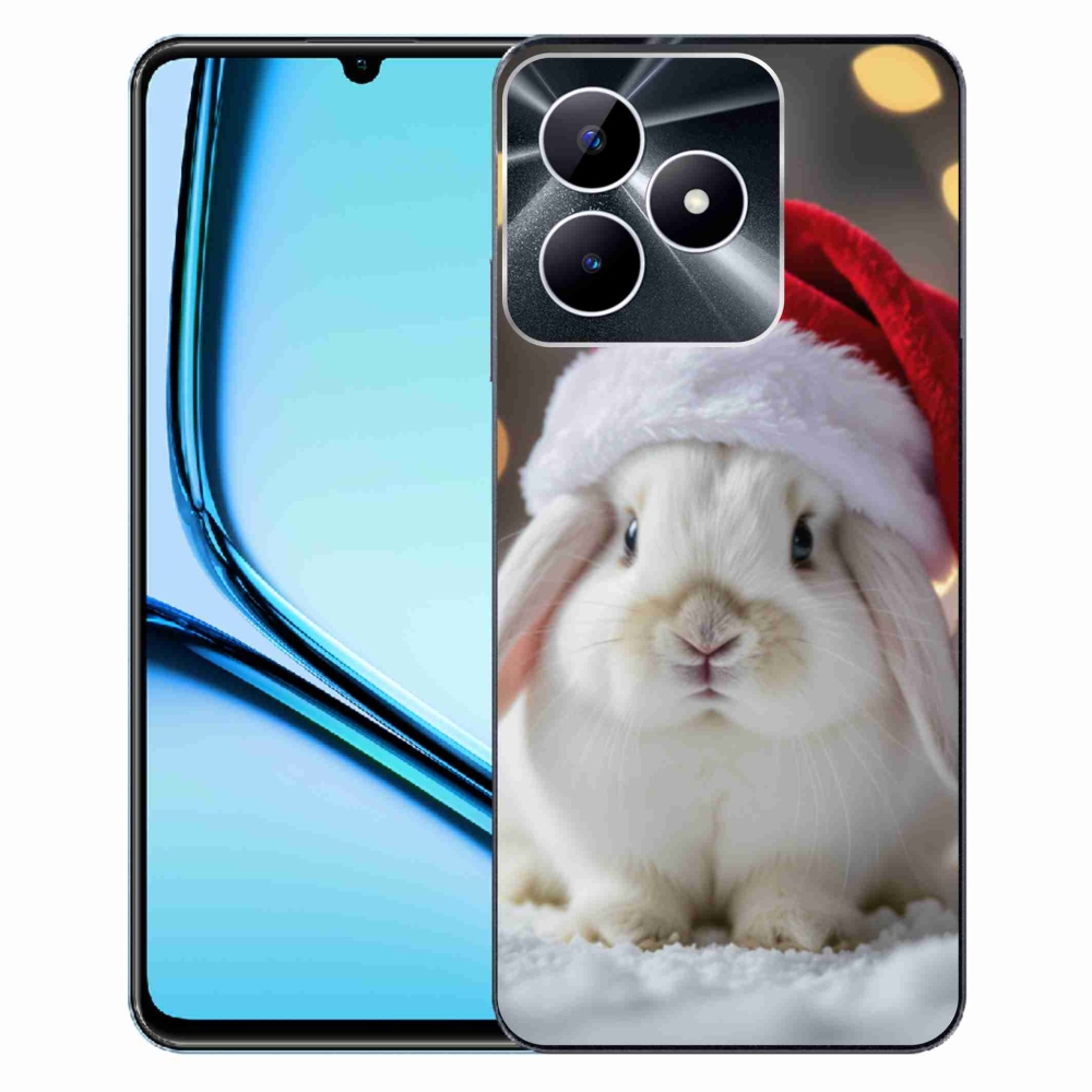 Gelový kryt mmCase na Realme Note 50 - vánoční králík