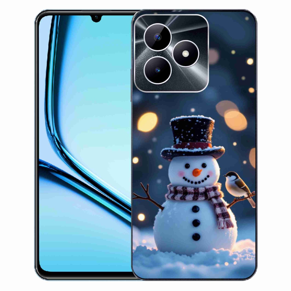 Gelový kryt mmCase na Realme Note 50 - vánoční sněhulák