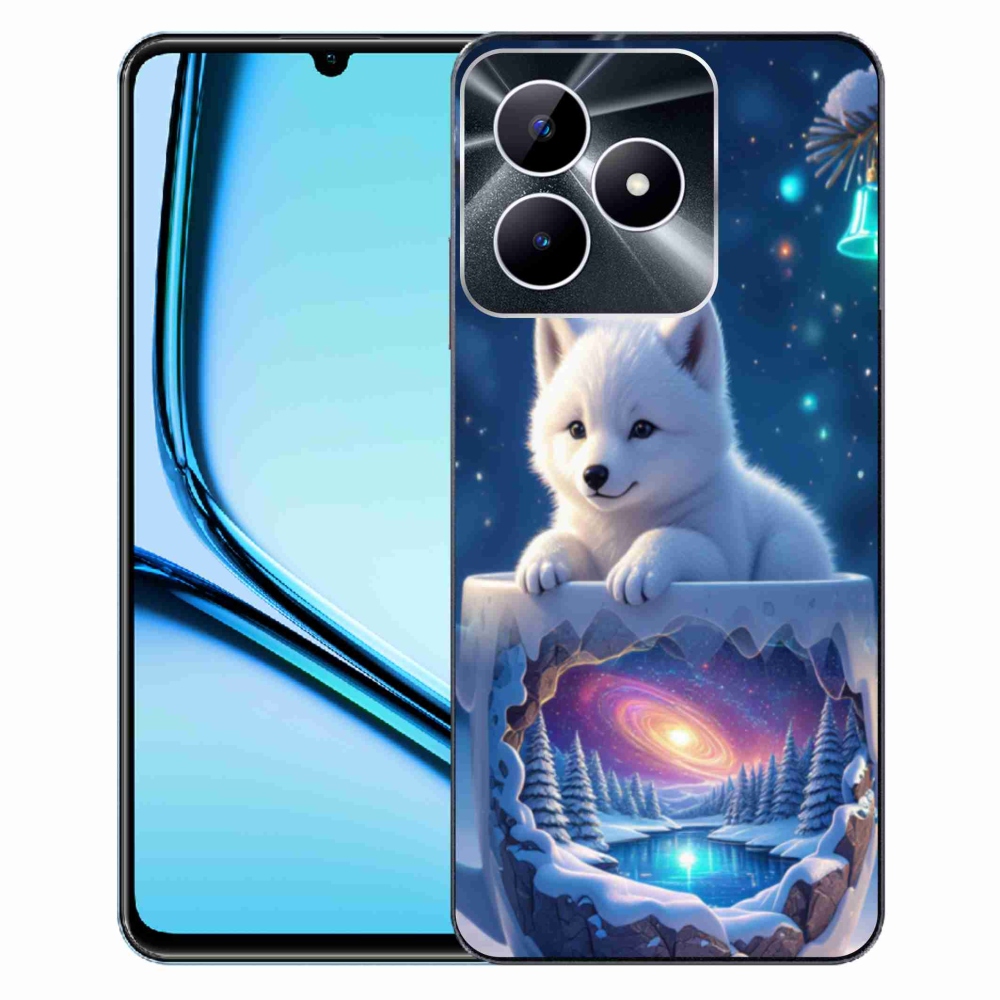 Gelový kryt mmCase na Realme Note 50 - vánoční štěně
