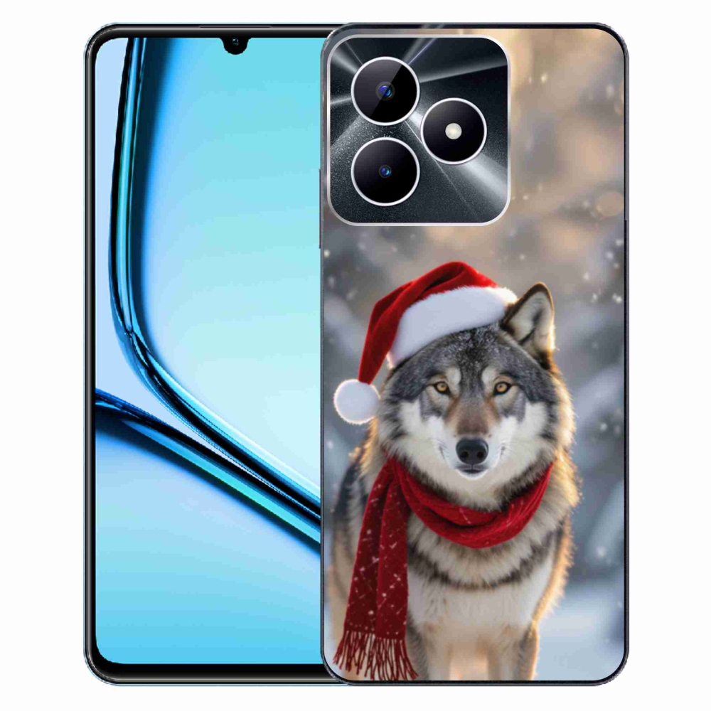 Gelový kryt mmCase na Realme Note 50 - vánoční vlk