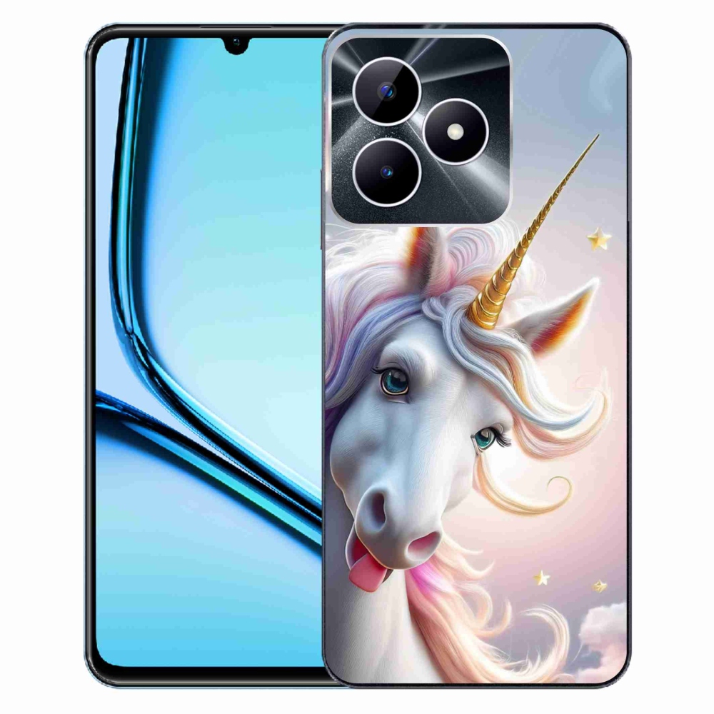 Gelový kryt mmCase na Realme Note 50 - veselý jednorožec