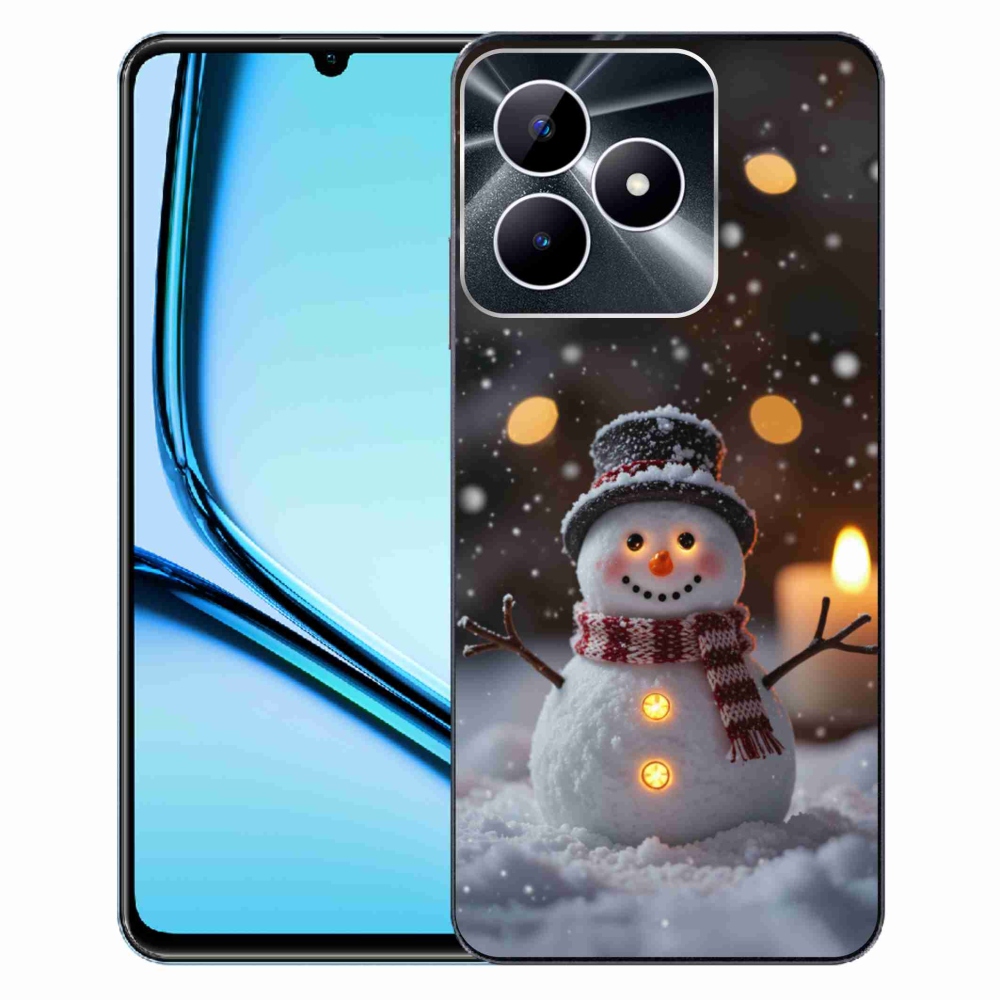 Gelový kryt mmCase na Realme Note 50 - veselý sněhulák