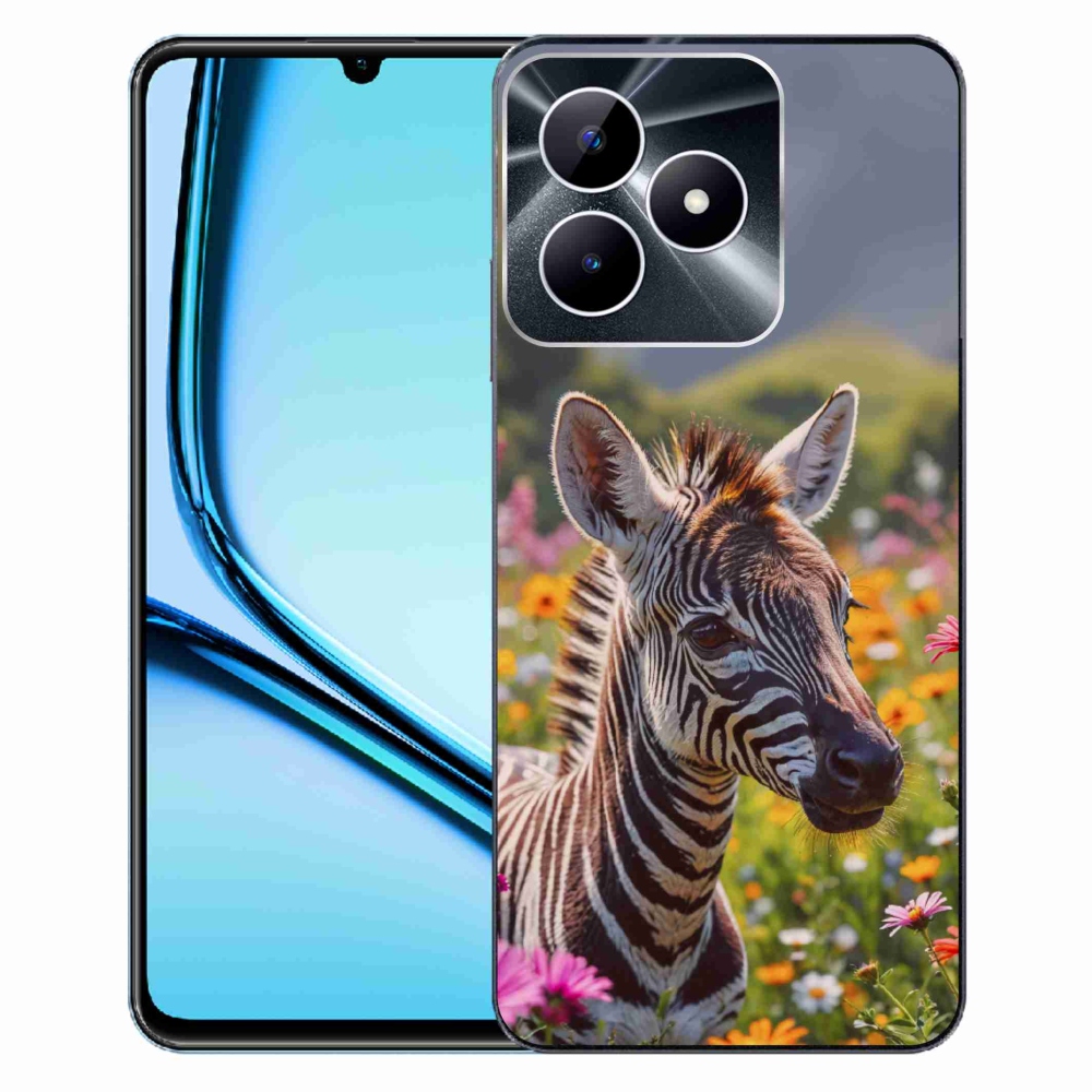 Gelový kryt mmCase na Realme Note 50 - zebra na louce